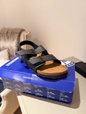 Birkenstock Black Two-Strap Sandal with Back Strap